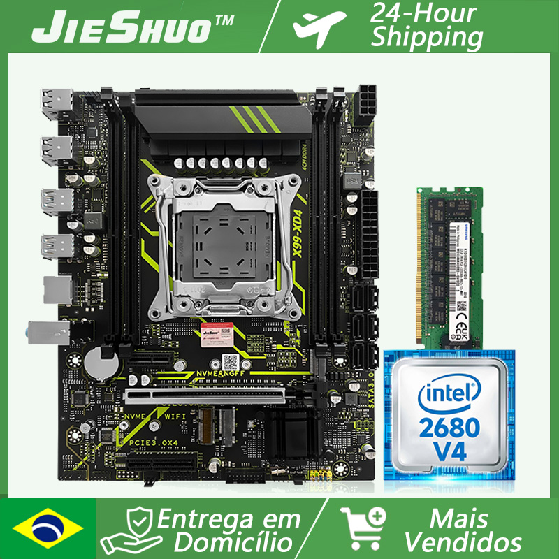 X99 Dual Cpu Motherboard Combo - Kit Yükseltme Gamer JIESHUO X99 Xeon