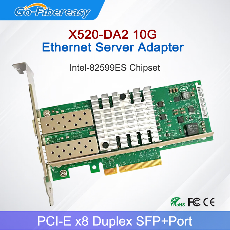 10Gb Sfp+ Pcie Network Card Dual Port - X520-DA2 10 Gb SFP+PCI-E Ağ Kartı