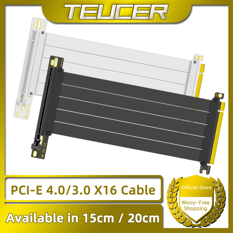 Pcie 4.0 X16 Riser Cable 90 Degree - TEUCER PCI-E 4.0 X16 Yükseltici Kablo