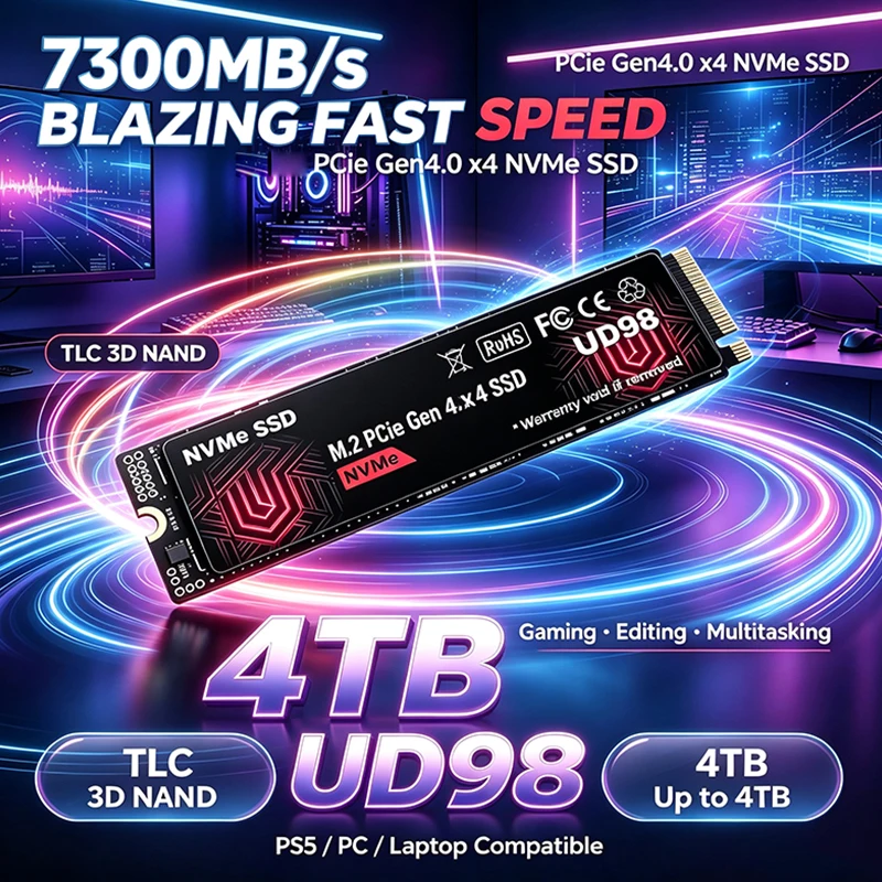 M.2 Nvme 4Tb Pcie 4.0 Ssd - 2026 Yeni Orijinal UD98 M.2 NVMe
