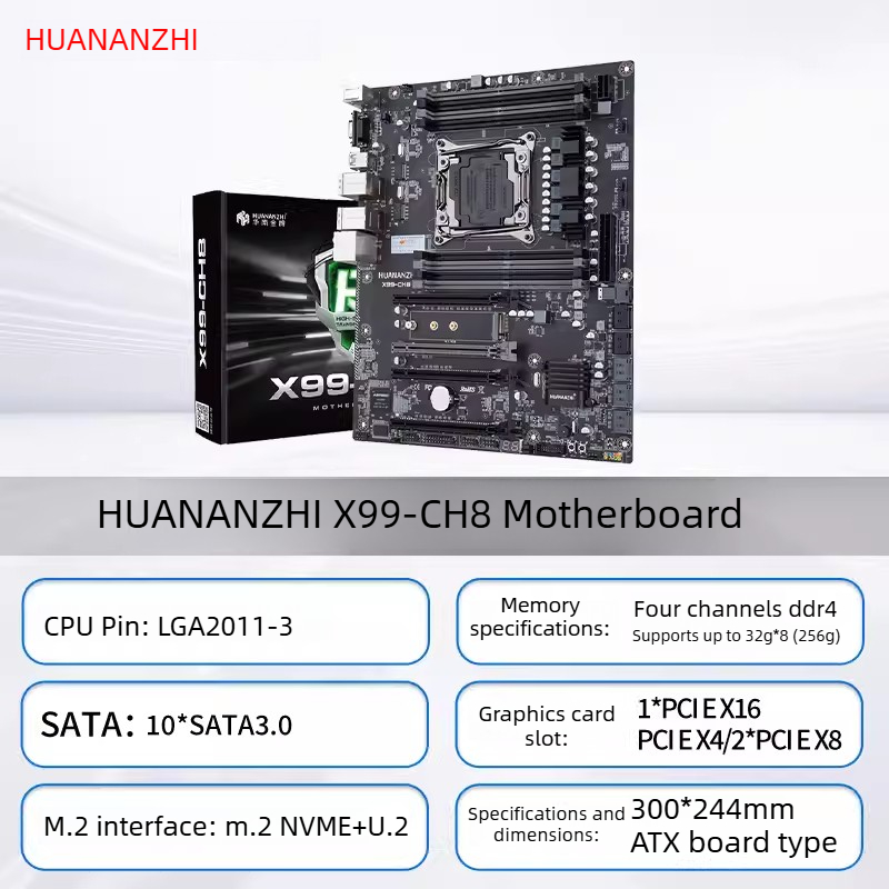 X99 Dual Cpu Motherboard Combo - HUANANZHI LGA2011-3 X99 Anakart X99 CH8