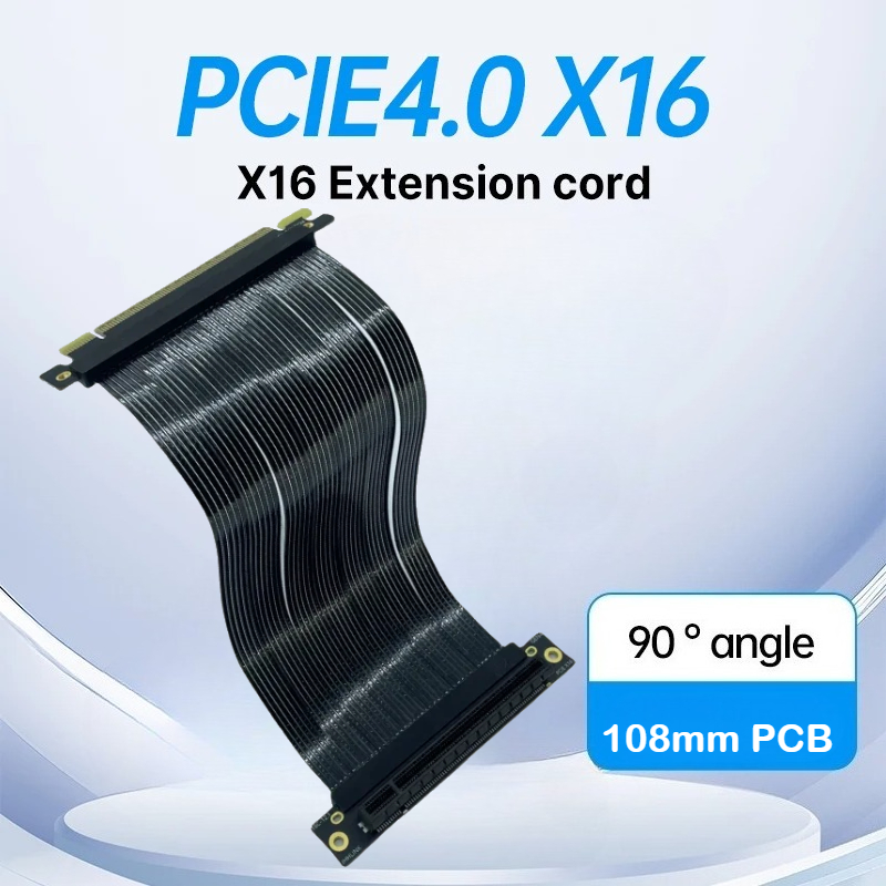 Pcie 4.0 X16 Riser Cable 90 Degree - PCI-E 4.0X16 Grafik Kartı Korumalı Uzatma