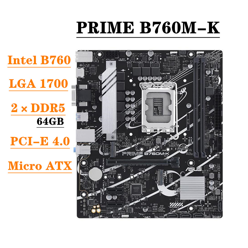 Lga 1700 Ddr5 Itx Motherboard - ASUS PRIME B760M-K Anakart DDR5 Desteği