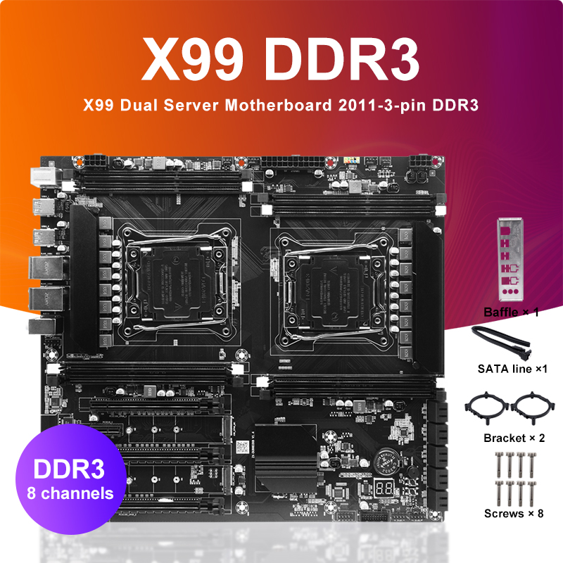 X99 Dual Cpu Motherboard Combo - X99 Çift soketli Cpu Anakart Lga2011-3