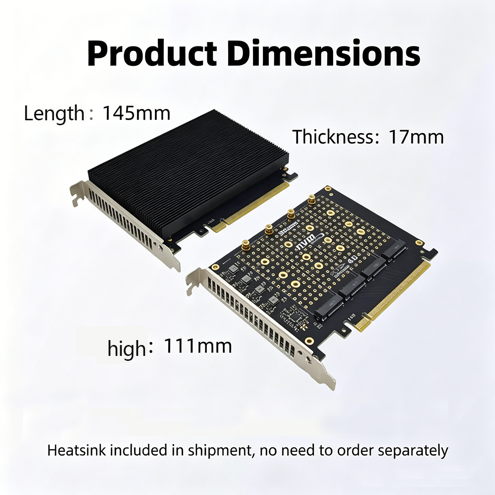 PCIe 4.0 X16 - 4 Portlu NVMe A - Quad M.2 Nvme Pcie Bifurcation Card incelemesi ve fiyatı