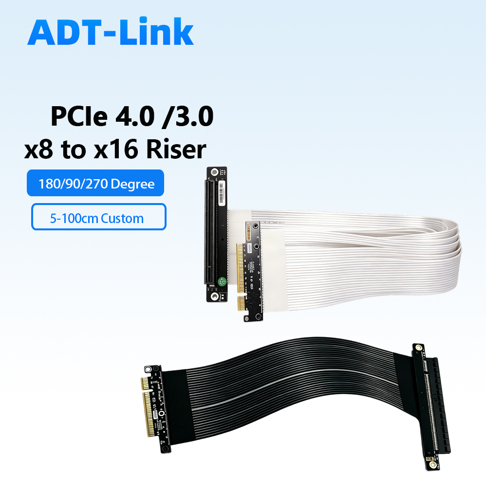 ADT-Link PCIe 4.0 / 3.0 X8 - X - Pcie 4.0 X16 Riser Cable 90 Degree incelemesi ve fiyatı